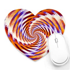 Woven Colorful Waves Heart Mousepads by designworld65