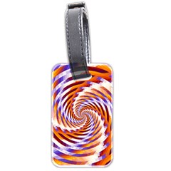 Woven Colorful Waves Luggage Tags (two Sides) by designworld65