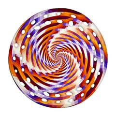 Woven Colorful Waves Ornament (round Filigree)