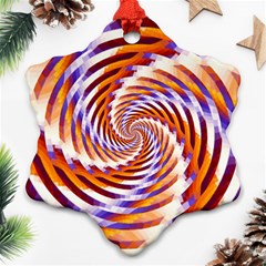 Woven Colorful Waves Ornament (snowflake)