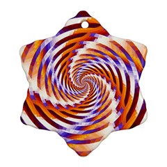 Woven Colorful Waves Snowflake Ornament (two Sides)