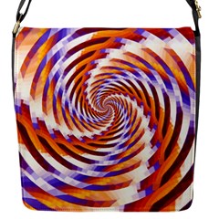 Woven Colorful Waves Flap Messenger Bag (s) by designworld65