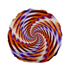 Woven Colorful Waves Standard 15  Premium Flano Round Cushions by designworld65