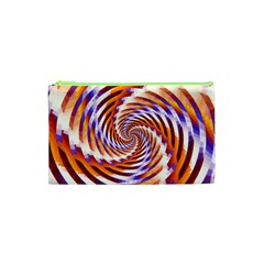 Woven Colorful Waves Cosmetic Bag (xs) by designworld65