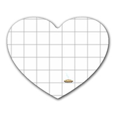 Pie Cooling On The Window Pane Pattern Heart Mousepads by emilyzragz