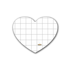 Pie Cooling On The Window Pane Pattern Heart Coaster (4 Pack)  by emilyzragz