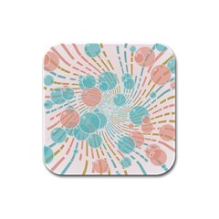 Bubbles Rubber Square Coaster (4 Pack)  by linceazul