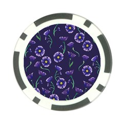 Floral Poker Chip Card Guard