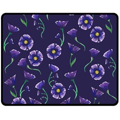 Floral Double Sided Fleece Blanket (medium)  by BubbSnugg