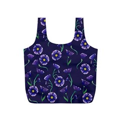 Floral Violet Purple Full Print Recycle Bags (s)  by BubbSnugg