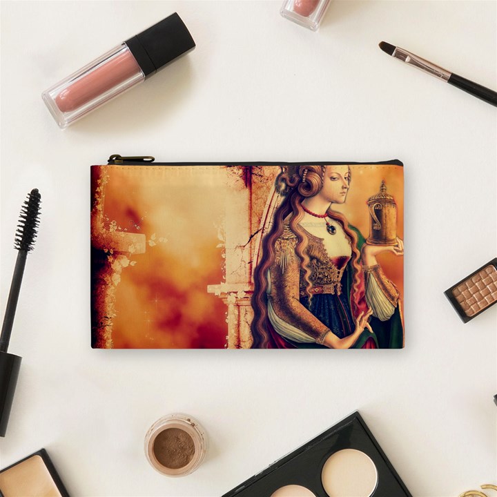 Fantasy Art Painting Magic Woman  Cosmetic Bag (Small) 