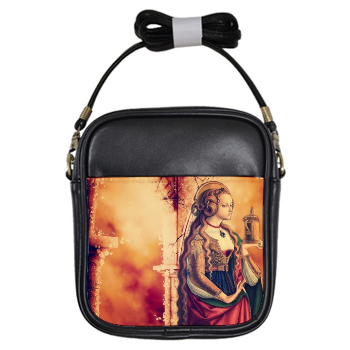 Fantasy Art Painting Magic Woman  Girls Sling Bags