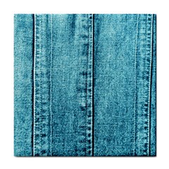 Denim Jeans Fabric Texture Tile Coasters by paulaoliveiradesign