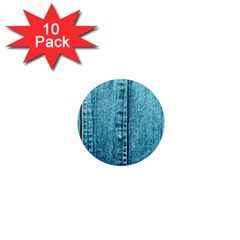 Denim Jeans Fabric Texture 1  Mini Magnet (10 Pack)  by paulaoliveiradesign