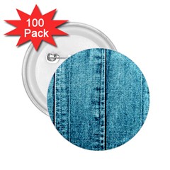 Denim Jeans Fabric Texture 2 25  Buttons (100 Pack)  by paulaoliveiradesign