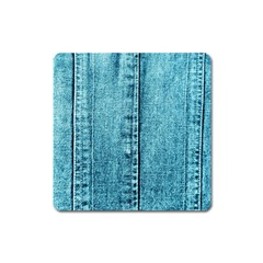 Denim Jeans Fabric Texture Square Magnet