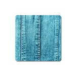 Denim Jeans Fabric Texture Square Magnet Front