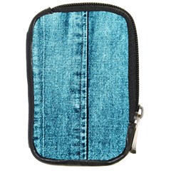 Denim Jeans Fabric Texture Compact Camera Cases by paulaoliveiradesign