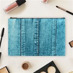 Denim Jeans Fabric Texture Cosmetic Bag (Large)  Front