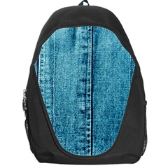 Denim Jeans Fabric Texture Backpack Bag by paulaoliveiradesign