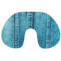 Denim Jeans Fabric Texture Travel Neck Pillows