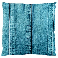 Denim Jeans Fabric Texture Standard Flano Cushion Case (two Sides) by paulaoliveiradesign