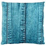 Denim Jeans Fabric Texture Large Flano Cushion Case (Two Sides) Front