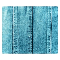 Denim Jeans Fabric Texture Double Sided Flano Blanket (small)  by paulaoliveiradesign