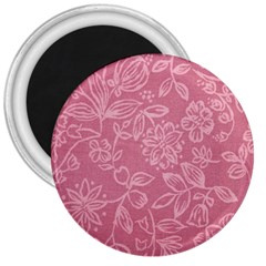 Floral Rose Flower Embroidery Pattern 3  Magnets by paulaoliveiradesign