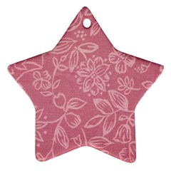 Floral Rose Flower Embroidery Pattern Ornament (star) by paulaoliveiradesign