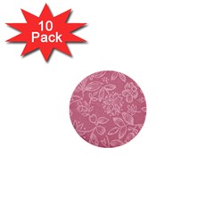 Floral Rose Flower Embroidery Pattern 1  Mini Buttons (10 Pack)  by paulaoliveiradesign