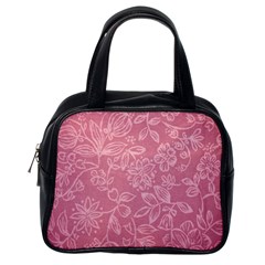 Floral Rose Flower Embroidery Pattern Classic Handbags (one Side) by paulaoliveiradesign