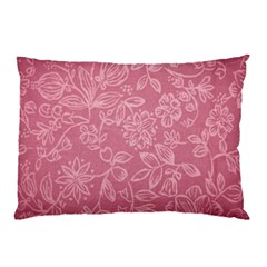 Floral Rose Flower Embroidery Pattern Pillow Case by paulaoliveiradesign