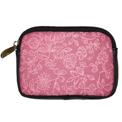 Floral Rose Flower Embroidery Pattern Digital Camera Cases by paulaoliveiradesign