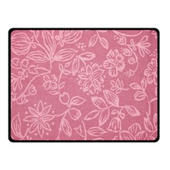 Floral Rose Flower Embroidery Pattern Fleece Blanket (small) by paulaoliveiradesign