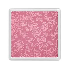 Floral Rose Flower Embroidery Pattern Memory Card Reader (square)  by paulaoliveiradesign