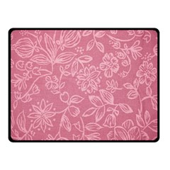 Floral Rose Flower Embroidery Pattern Double Sided Fleece Blanket (small)  by paulaoliveiradesign