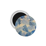 Fabric Embroidery Blue Texture 1.75  Magnets Front