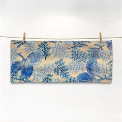 Fabric Embroidery Blue Texture Cosmetic Storage Cases by paulaoliveiradesign