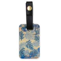 Fabric Embroidery Blue Texture Luggage Tags (one Side) 