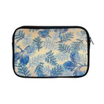 Fabric Embroidery Blue Texture Apple iPad Mini Zipper Cases Front