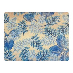 Fabric Embroidery Blue Texture Double Sided Flano Blanket (mini) 