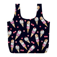 Ice Cream Lover Full Print Recycle Bags (l)  by BubbSnugg