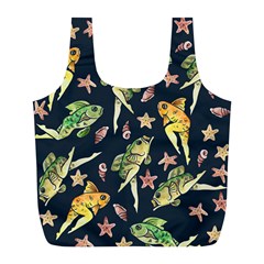 Reverse Mermaids Full Print Recycle Bags (l)  by BubbSnugg