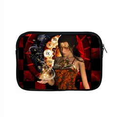 Steampunk, Beautiful Steampunk Lady With Clocks And Gears Apple Macbook Pro 15  Zipper Case by FantasyWorld7