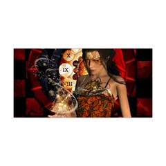 Steampunk, Beautiful Steampunk Lady With Clocks And Gears Yoga Headband by FantasyWorld7