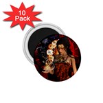 Steampunk, Beautiful Steampunk Lady With Clocks And Gears 1.75  Magnets (10 pack)  Front