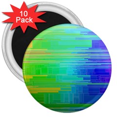 Colors Rainbow Pattern 3  Magnets (10 Pack)  by paulaoliveiradesign