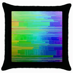 Colors Rainbow Pattern Throw Pillow Case (black)