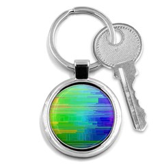 Colors Rainbow Pattern Key Chains (round) 